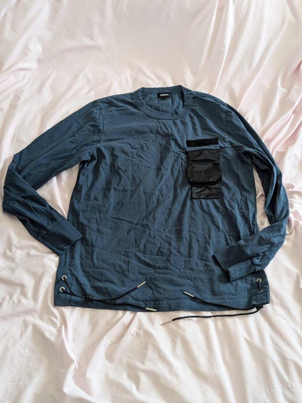 Diesel Blue Pocket Long Sleeve Shirt Size S